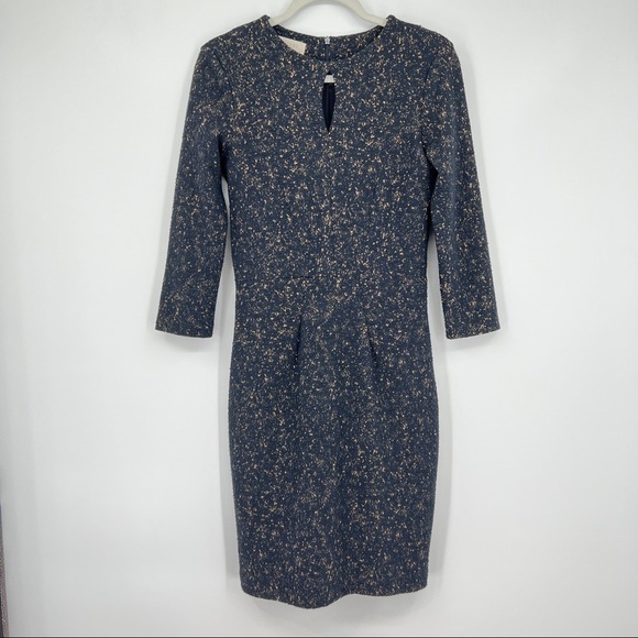 Hobbs London Multi Keyhole Three Quarter Sleeves Round Neck Dress - Picture 1 of 13